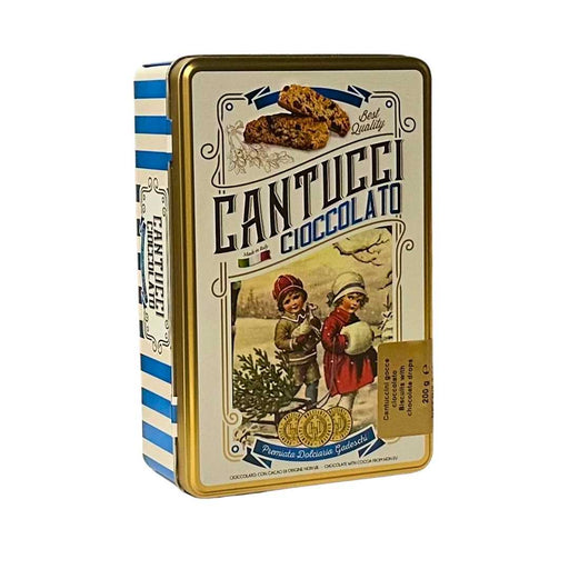 Cantucci Biscuits with Chocolate Chips Winter Tin 200g by Gadeschi