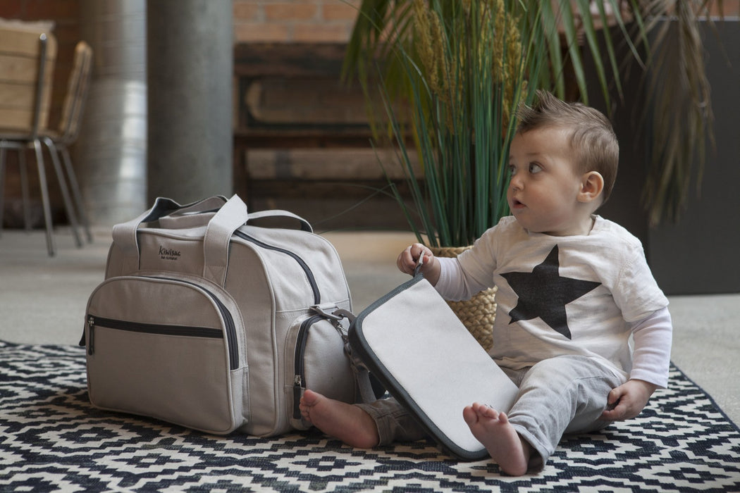 Diaper Bag Kiwisac Be Nature Grey - Shoesandbagx